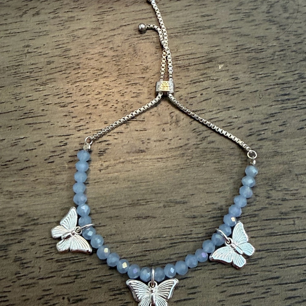 NWOT Alex and Ani Butterfly Multi-Charm Bolo Bracelet